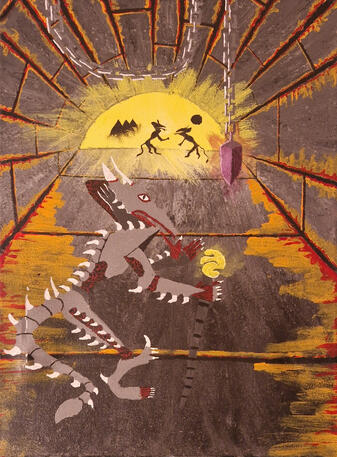 Wizard's world acrylic surreal l.bertrand