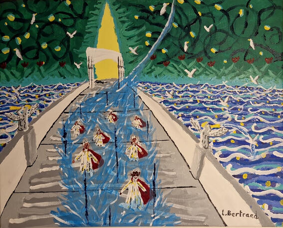 Heaven Bridge acrylic surreal l.bertrand