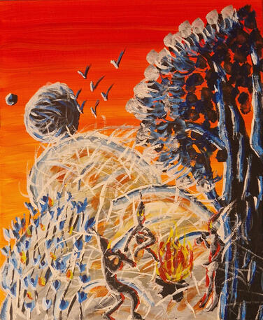 Lutins 1 acrylic surreal l.bertrand